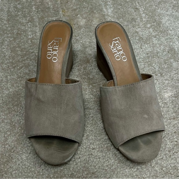 Franco Sarto Beige Wedge Sandals, Size 6,5 - Picture 1 of 6